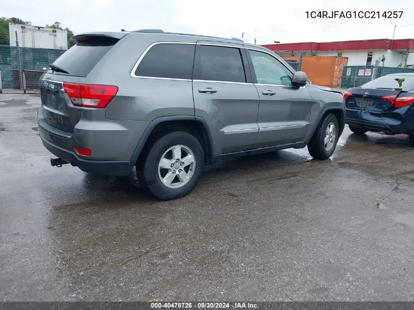 1C4RJFAG1CC214257 2012 Jeep Grand Cherokee Laredo