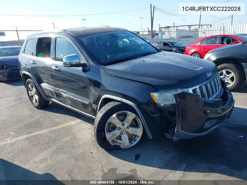 2012 Jeep Grand Cherokee Limited VIN: 1C4RJFBTXCC222028 Lot: 40484158