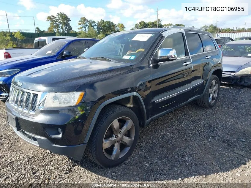 2012 Jeep Grand Cherokee Overland VIN: 1C4RJFCT8CC106955 Lot: 40486094