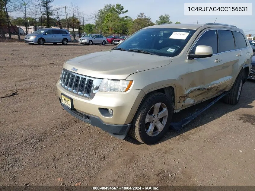 2012 Jeep Grand Cherokee Laredo VIN: 1C4RJFAG4CC156631 Lot: 40494567