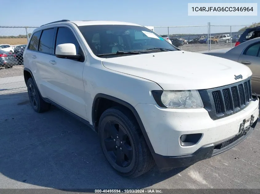 1C4RJFAG6CC346964 2012 Jeep Grand Cherokee Laredo