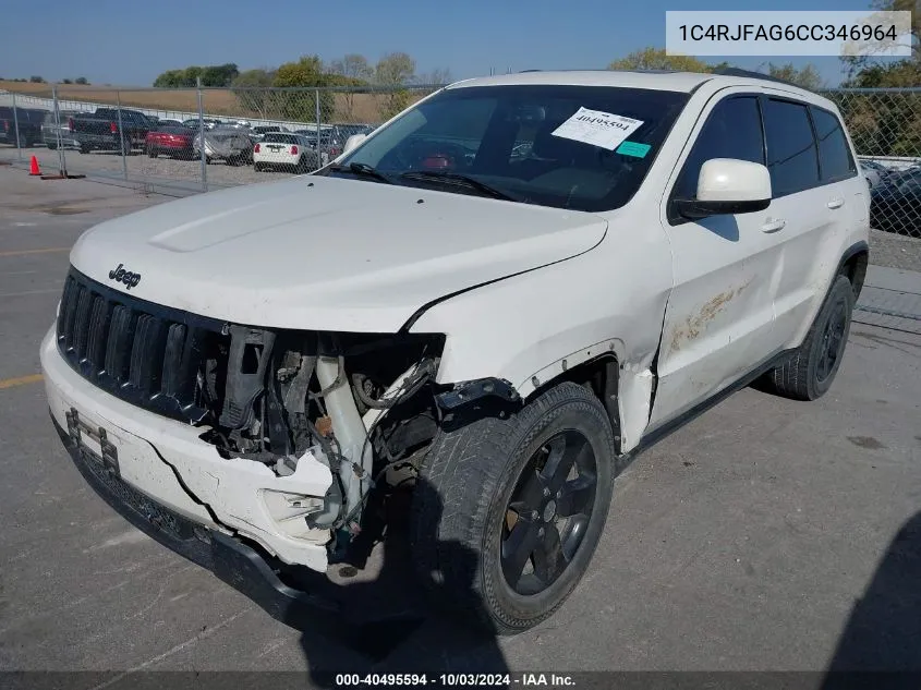 1C4RJFAG6CC346964 2012 Jeep Grand Cherokee Laredo