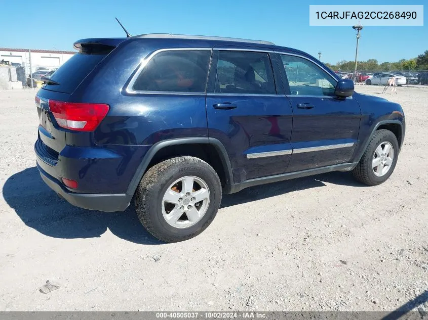 1C4RJFAG2CC268490 2012 Jeep Grand Cherokee Laredo