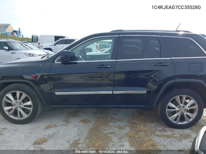 2012 Jeep Grand Cherokee Laredo VIN: 1C4RJEAG7CC355280 Lot: 40511589