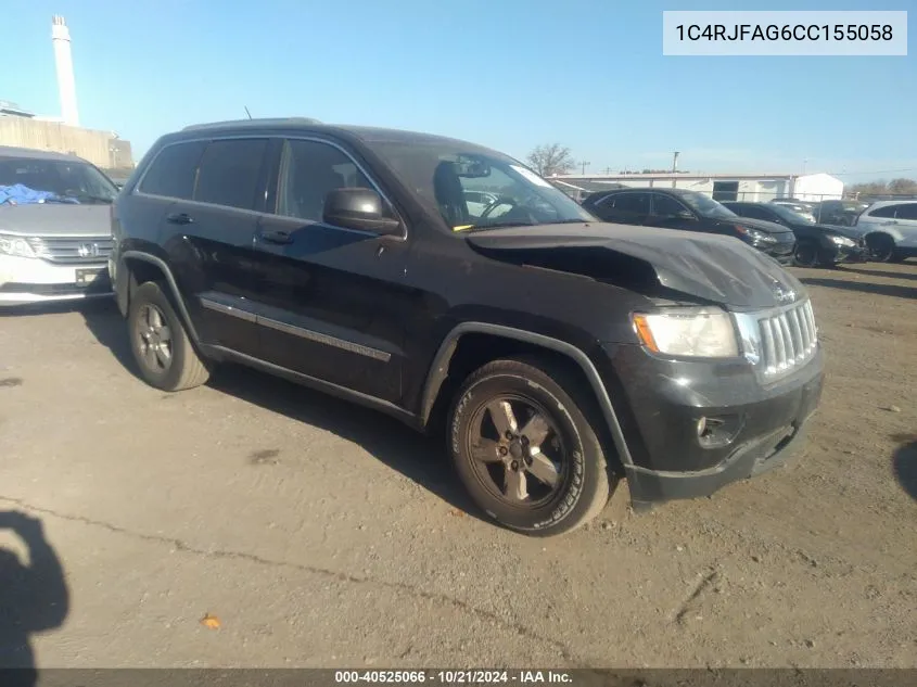 2012 Jeep Grand Cherokee Laredo VIN: 1C4RJFAG6CC155058 Lot: 40525066