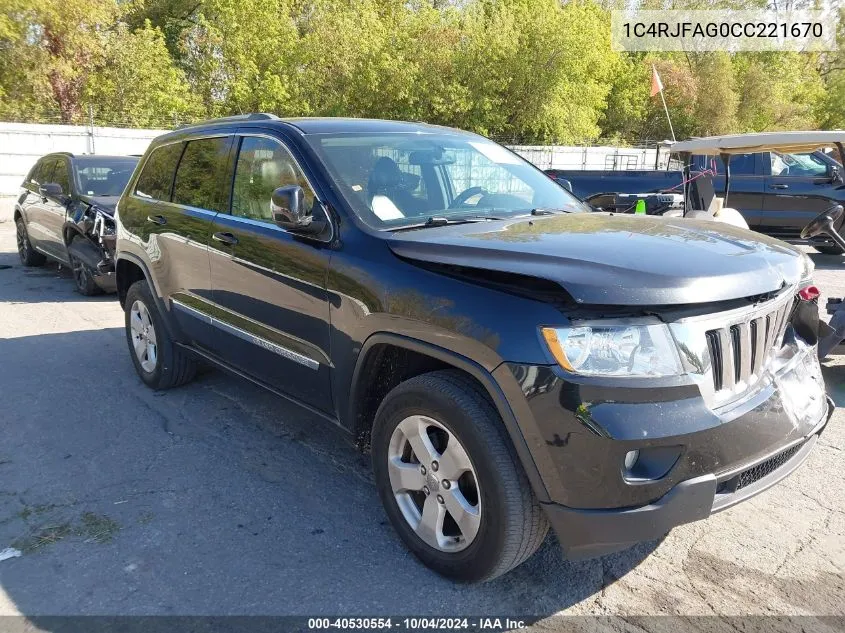 1C4RJFAG0CC221670 2012 Jeep Grand Cherokee Laredo