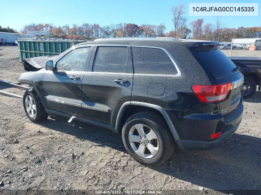 2012 Jeep Grand Cherokee Laredo VIN: 1C4RJFAG0CC145335 Lot: 40578712