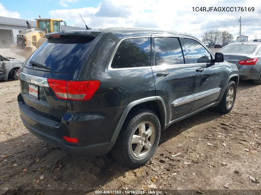 2012 Jeep Grand Cherokee Laredo VIN: 1C4RJFAGXCC176169 Lot: 40617353