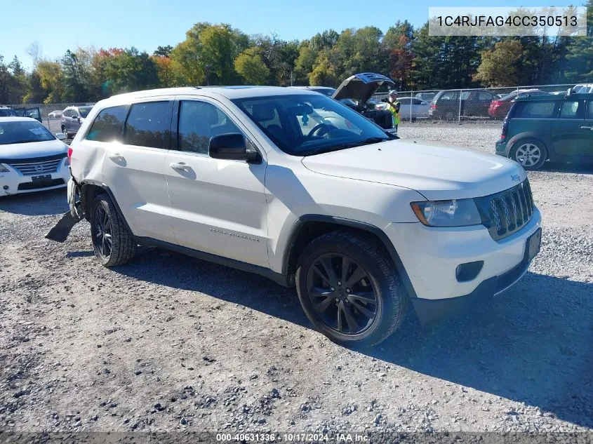 2012 Jeep Grand Cherokee Laredo VIN: 1C4RJFAG4CC350513 Lot: 40631336