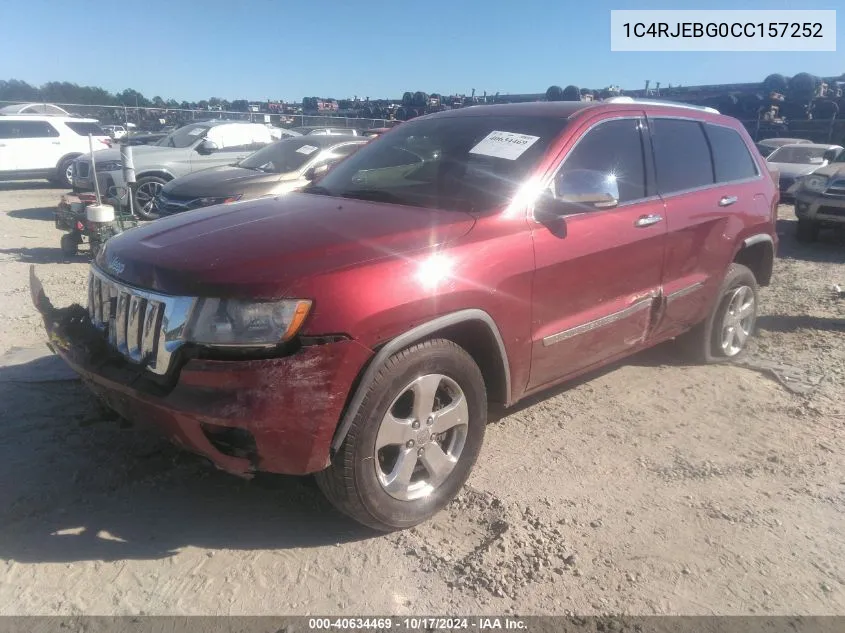 2012 Jeep Grand Cherokee Limited VIN: 1C4RJEBG0CC157252 Lot: 40634469