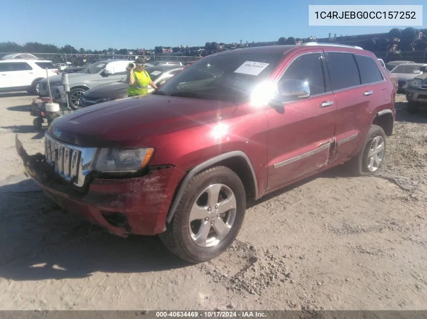 2012 Jeep Grand Cherokee Limited VIN: 1C4RJEBG0CC157252 Lot: 40634469