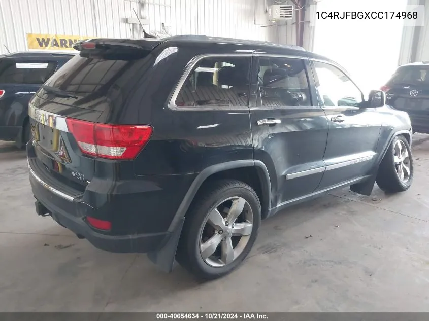 2012 Jeep Grand Cherokee Limited VIN: 1C4RJFBGXCC174968 Lot: 40654634