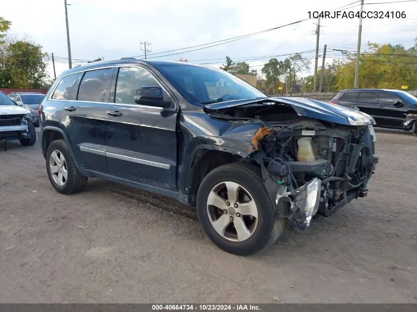 2012 Jeep Grand Cherokee Laredo VIN: 1C4RJFAG4CC324106 Lot: 40664734