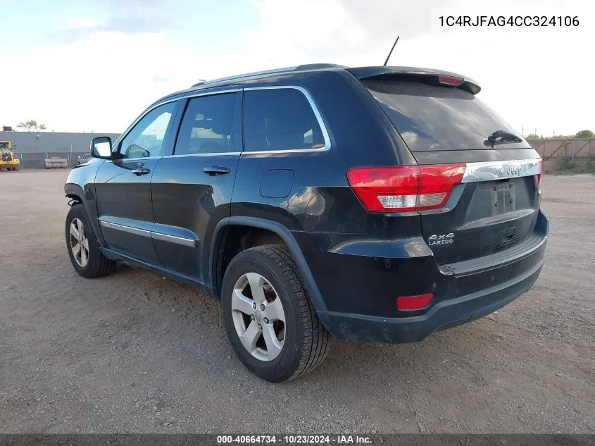 1C4RJFAG4CC324106 2012 Jeep Grand Cherokee Laredo