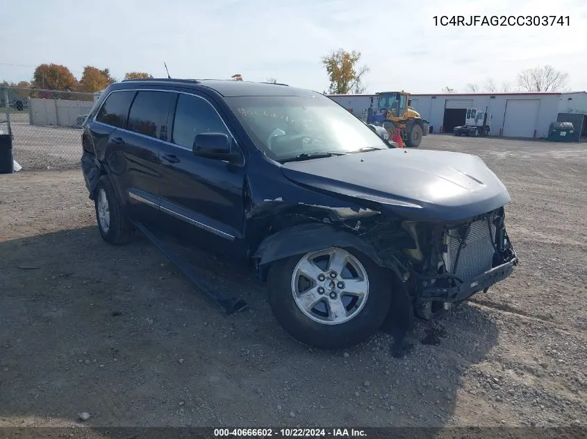 2012 Jeep Grand Cherokee Laredo VIN: 1C4RJFAG2CC303741 Lot: 40666602