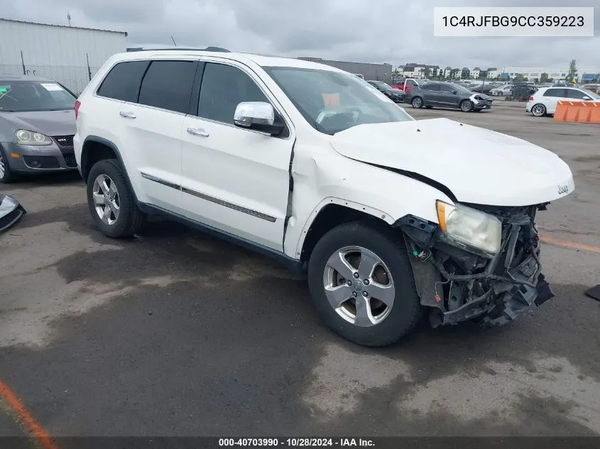 2012 Jeep Grand Cherokee Limited VIN: 1C4RJFBG9CC359223 Lot: 40703990