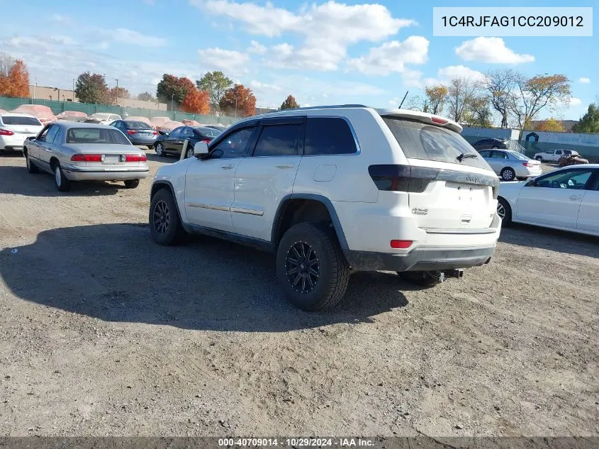 2012 Jeep Grand Cherokee Laredo VIN: 1C4RJFAG1CC209012 Lot: 40709014