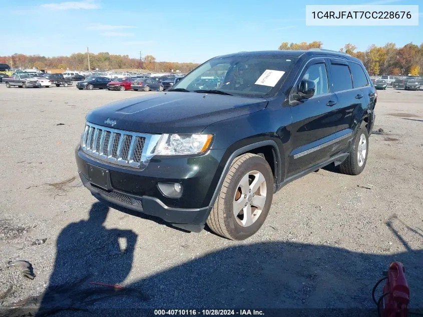 2012 Jeep Grand Cherokee Laredo VIN: 1C4RJFAT7CC228676 Lot: 40710116