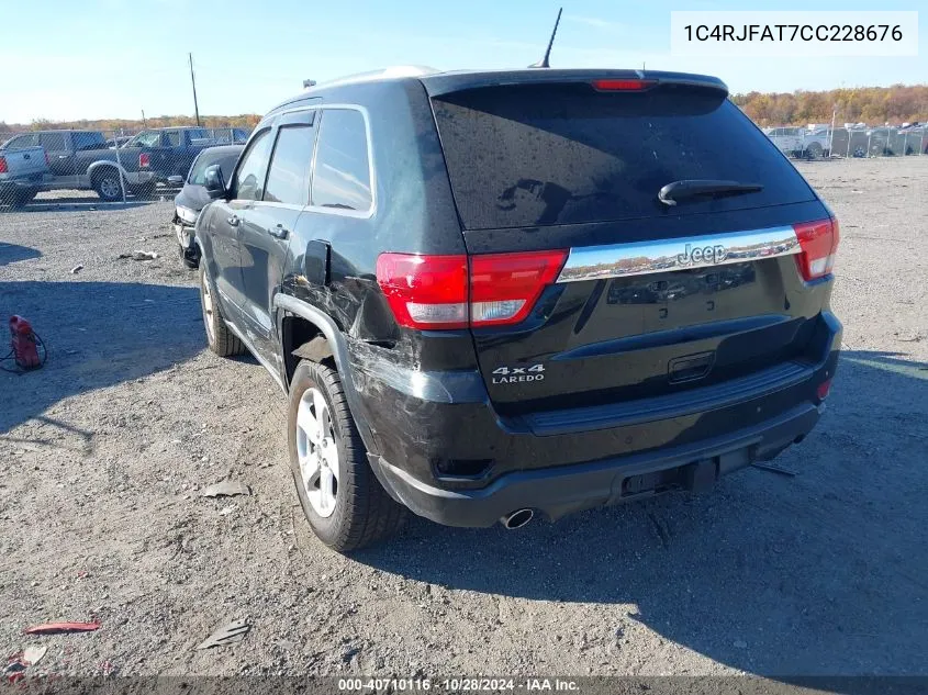 2012 Jeep Grand Cherokee Laredo VIN: 1C4RJFAT7CC228676 Lot: 40710116