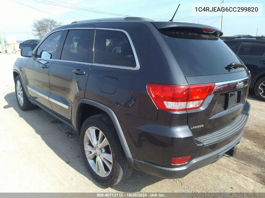 2012 Jeep Grand Cherokee Laredo VIN: 1C4RJEAG6CC299820 Lot: 40712112