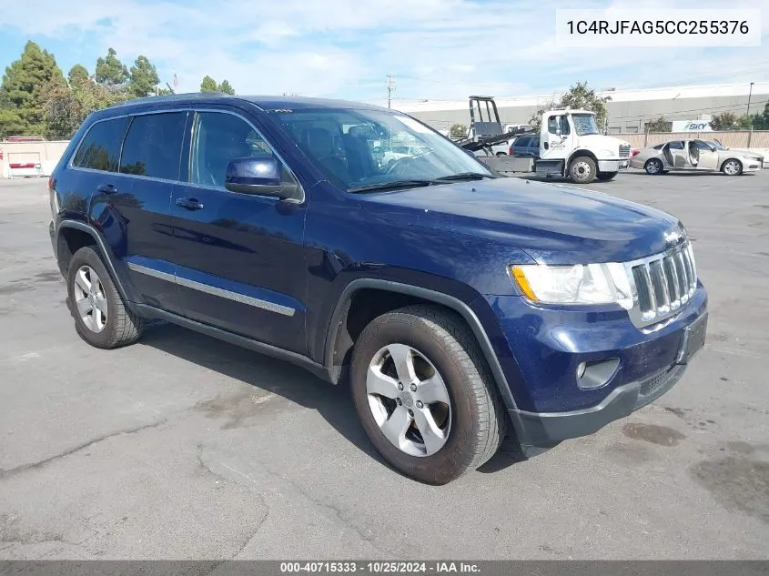 2012 Jeep Grand Cherokee Laredo VIN: 1C4RJFAG5CC255376 Lot: 40715333