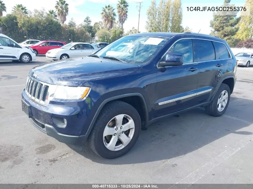 2012 Jeep Grand Cherokee Laredo VIN: 1C4RJFAG5CC255376 Lot: 40715333