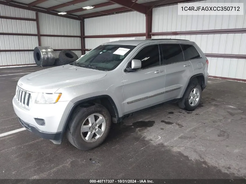 2012 Jeep Grand Cherokee Laredo VIN: 1C4RJFAGXCC350712 Lot: 40717337