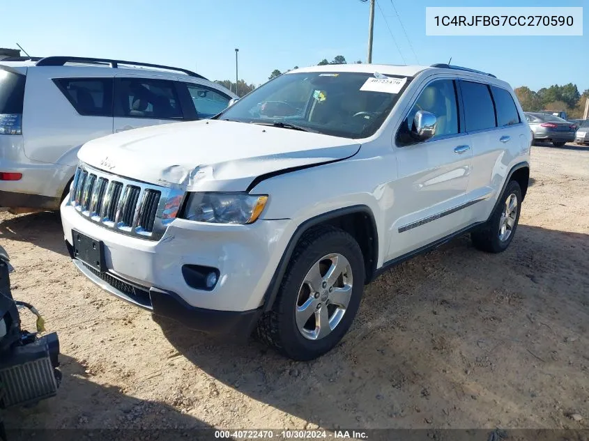 2012 Jeep Grand Cherokee Limited VIN: 1C4RJFBG7CC270590 Lot: 40722470