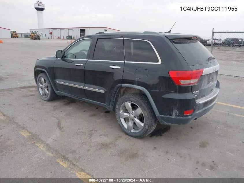 2012 Jeep Grand Cherokee Limited VIN: 1C4RJFBT9CC111955 Lot: 40727108