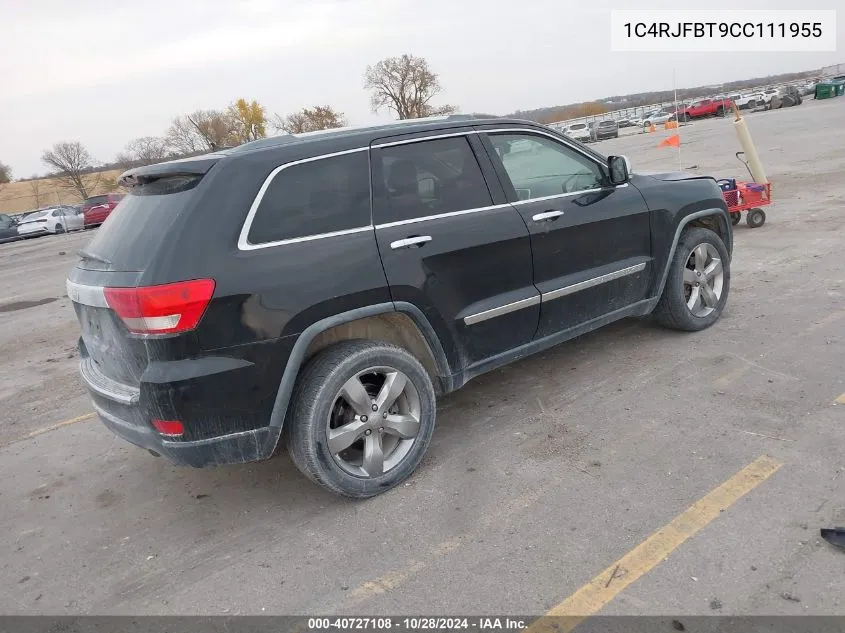 2012 Jeep Grand Cherokee Limited VIN: 1C4RJFBT9CC111955 Lot: 40727108