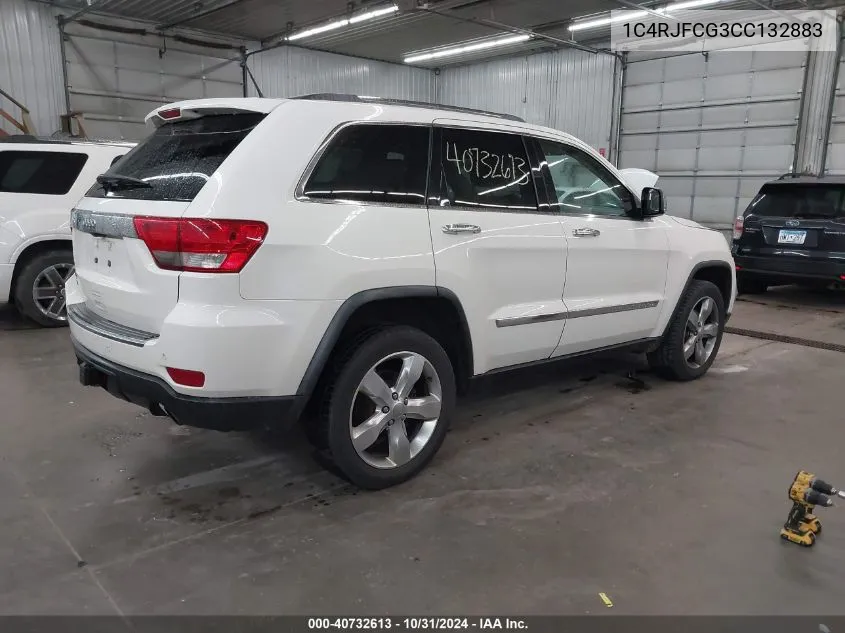 2012 Jeep Grand Cherokee Overland VIN: 1C4RJFCG3CC132883 Lot: 40732613