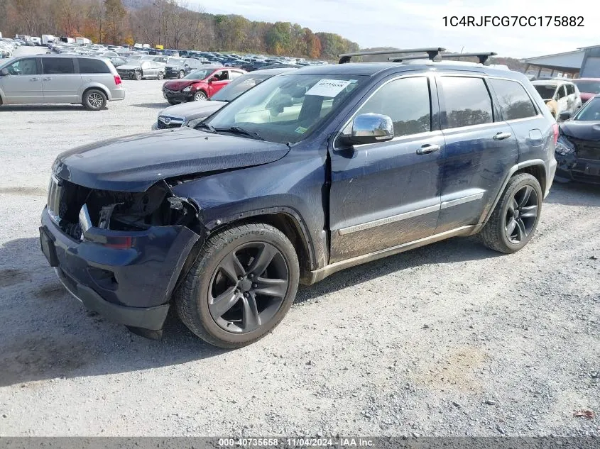 2012 Jeep Grand Cherokee Overland VIN: 1C4RJFCG7CC175882 Lot: 40735658