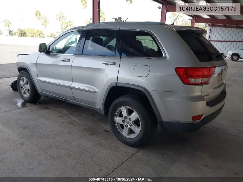 2012 Jeep Grand Cherokee Laredo VIN: 1C4RJEAG3CC157179 Lot: 40743315