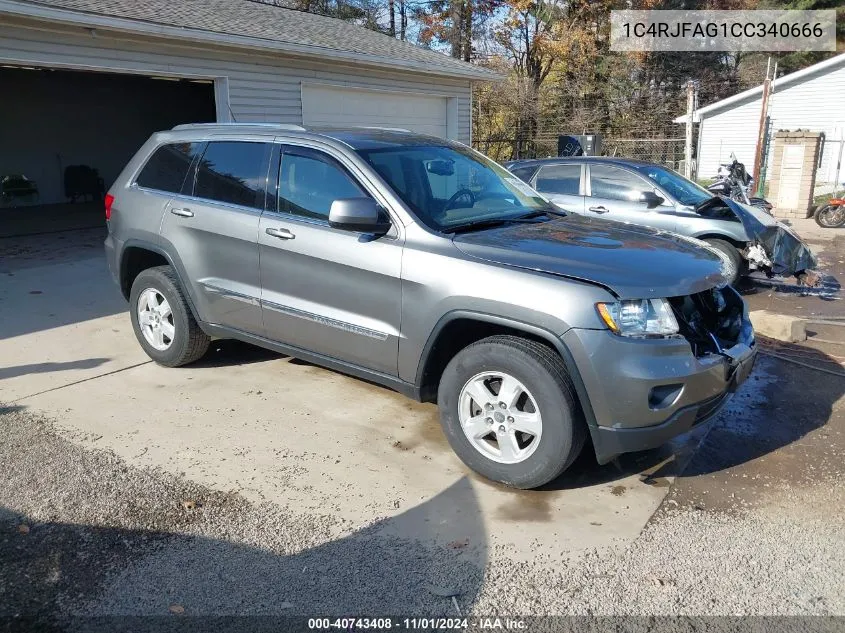 2012 Jeep Grand Cherokee Laredo VIN: 1C4RJFAG1CC340666 Lot: 40743408