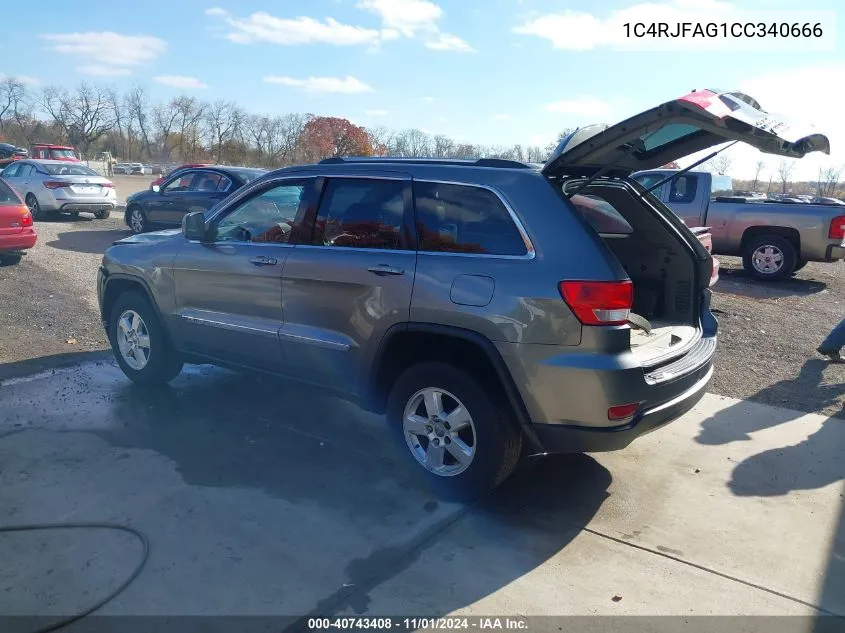 2012 Jeep Grand Cherokee Laredo VIN: 1C4RJFAG1CC340666 Lot: 40743408