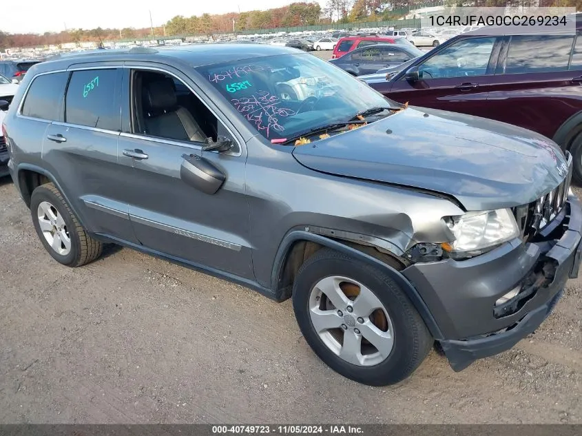 2012 Jeep Grand Cherokee Laredo VIN: 1C4RJFAG0CC269234 Lot: 40749723