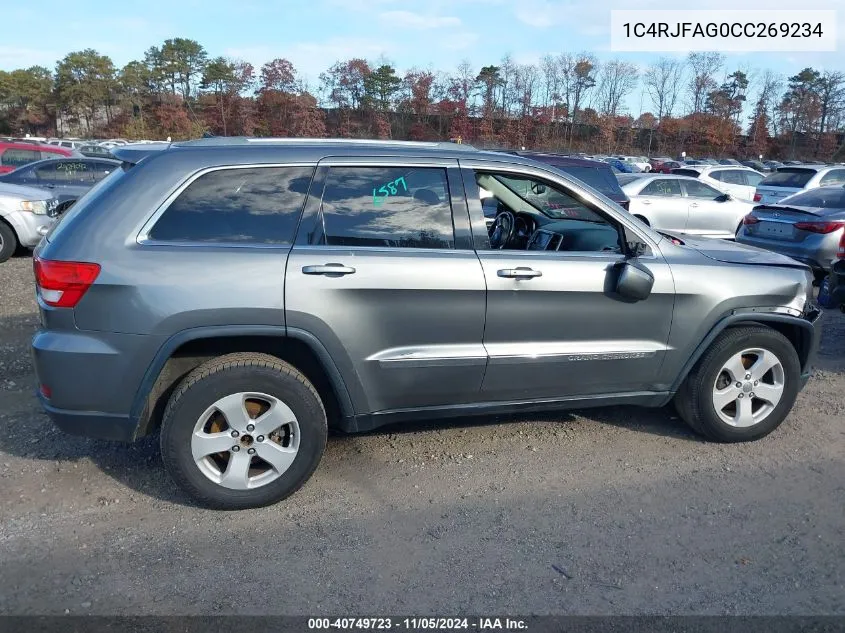 2012 Jeep Grand Cherokee Laredo VIN: 1C4RJFAG0CC269234 Lot: 40749723