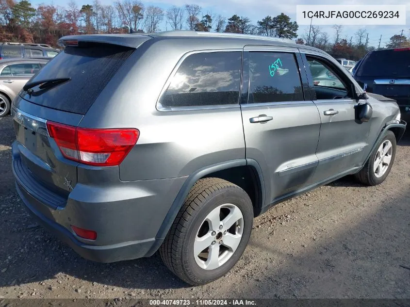 2012 Jeep Grand Cherokee Laredo VIN: 1C4RJFAG0CC269234 Lot: 40749723