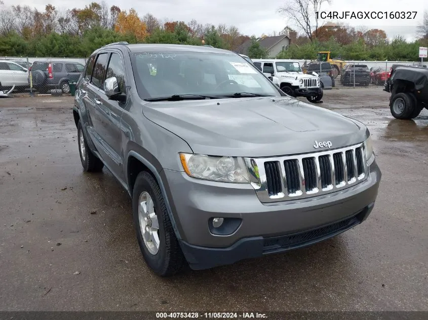 2012 Jeep Grand Cherokee Laredo VIN: 1C4RJFAGXCC160327 Lot: 40753428