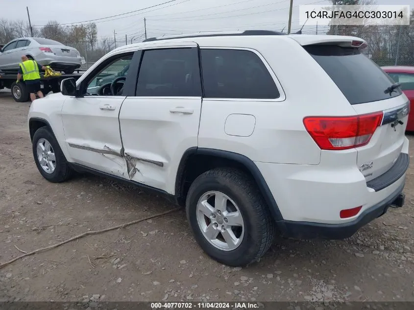 2012 Jeep Grand Cherokee Laredo VIN: 1C4RJFAG4CC303014 Lot: 40770702