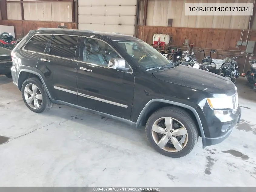 2012 Jeep Grand Cherokee Overland VIN: 1C4RJFCT4CC171334 Lot: 40780703