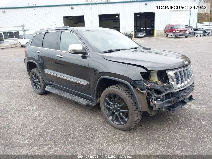 2012 Jeep Grand Cherokee Overland VIN: 1C4RJFCG6CC297942 Lot: 40780729