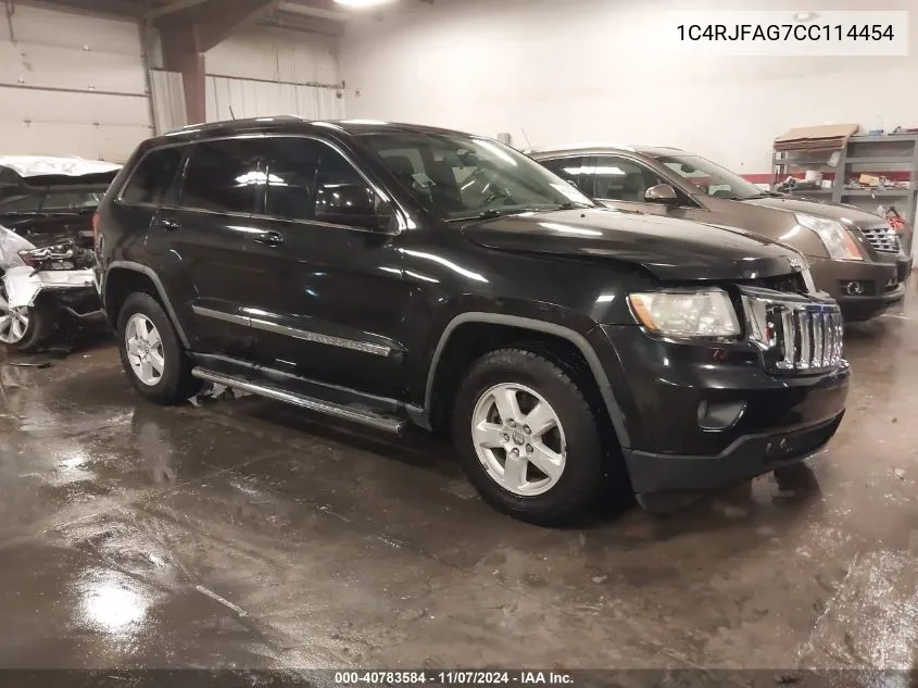 2012 Jeep Grand Cherokee Laredo VIN: 1C4RJFAG7CC114454 Lot: 40783584