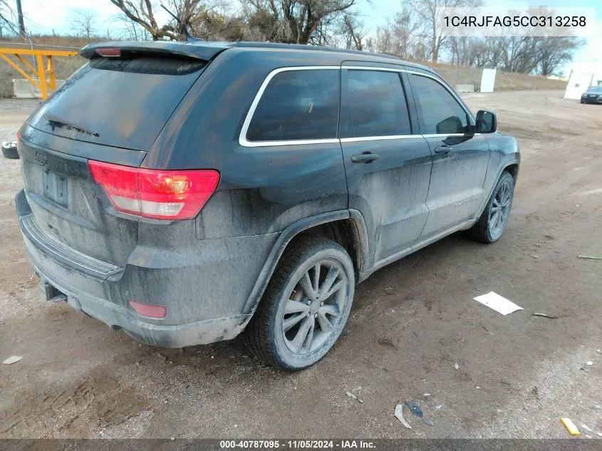 2012 Jeep Grand Cherokee Laredo VIN: 1C4RJFAG5CC313258 Lot: 40787095