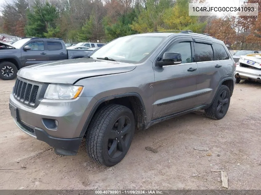 2012 Jeep Grand Cherokee Overland VIN: 1C4RJFCG0CC341093 Lot: 40798901