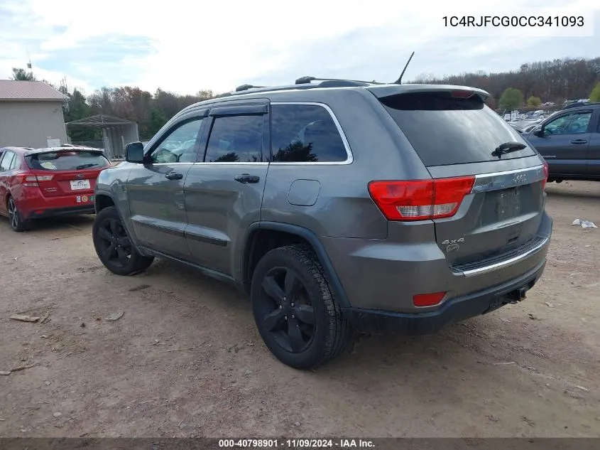 2012 Jeep Grand Cherokee Overland VIN: 1C4RJFCG0CC341093 Lot: 40798901