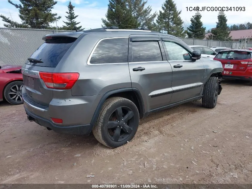 2012 Jeep Grand Cherokee Overland VIN: 1C4RJFCG0CC341093 Lot: 40798901