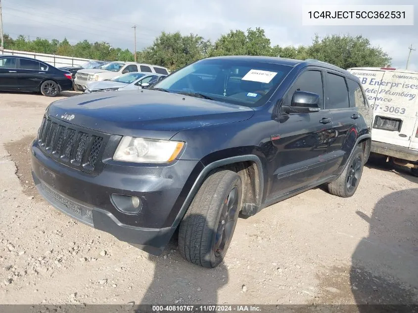 2012 Jeep Grand Cherokee Overland VIN: 1C4RJECT5CC362531 Lot: 40810767