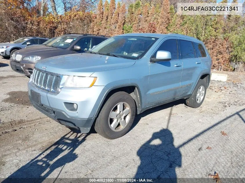 2012 Jeep Grand Cherokee Laredo VIN: 1C4RJFAG3CC221341 Lot: 40821600