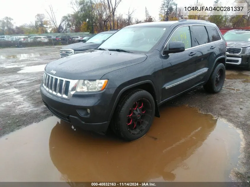 2012 Jeep Grand Cherokee Laredo VIN: 1C4RJFAG4CC281337 Lot: 40832163